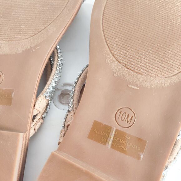 Cushionaire Sandals Size 10 Dressy Flats Comfort Slides Rhinestones Memory Foam - Picture 13 of 13